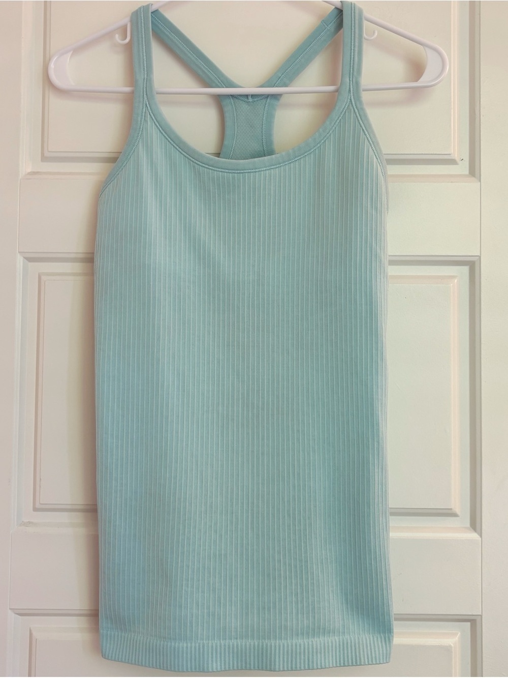 Lululemon Ebb To Street Racerback Tank Top In Icing Blue Size 6